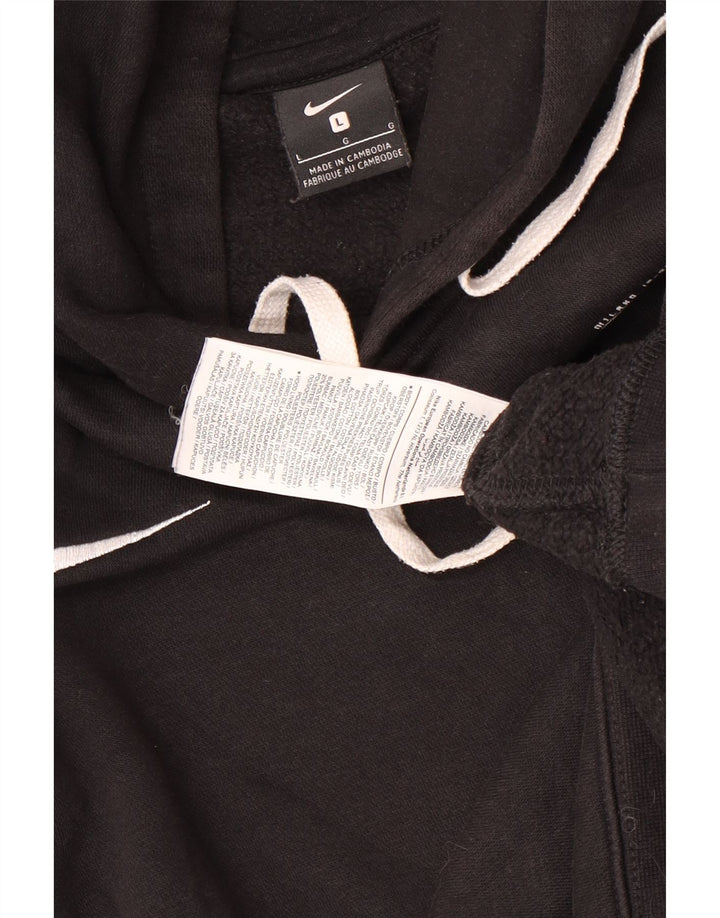 Męski sweter z kapturem Nike z grafiką, duży, czarny, bawełniany