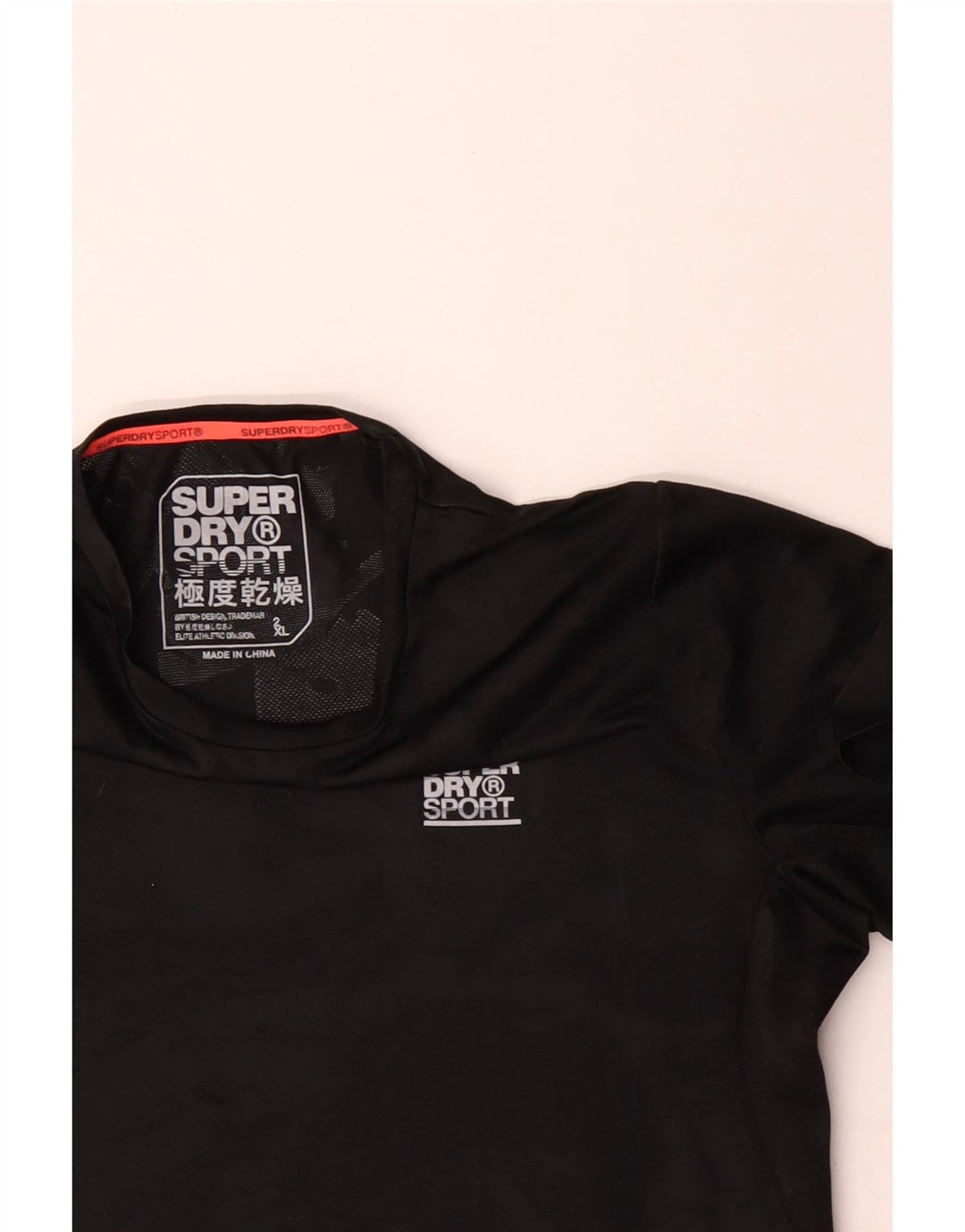 T-shirt męski Superdry Top 2XL, czarny kamuflaż, poliester