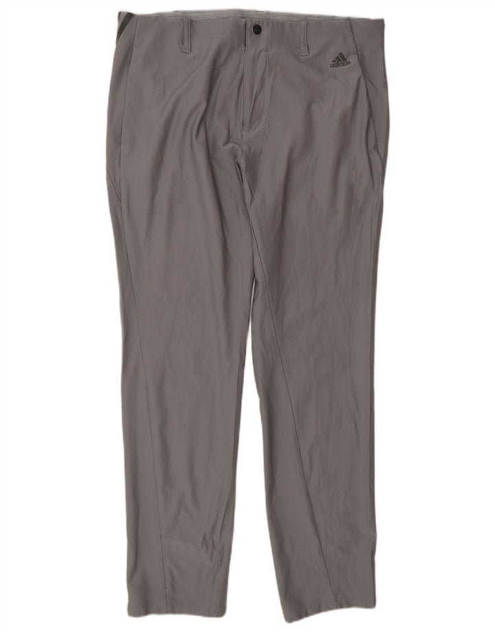 Męskie spodnie Chino Adidas W34 L32 Szary poliester