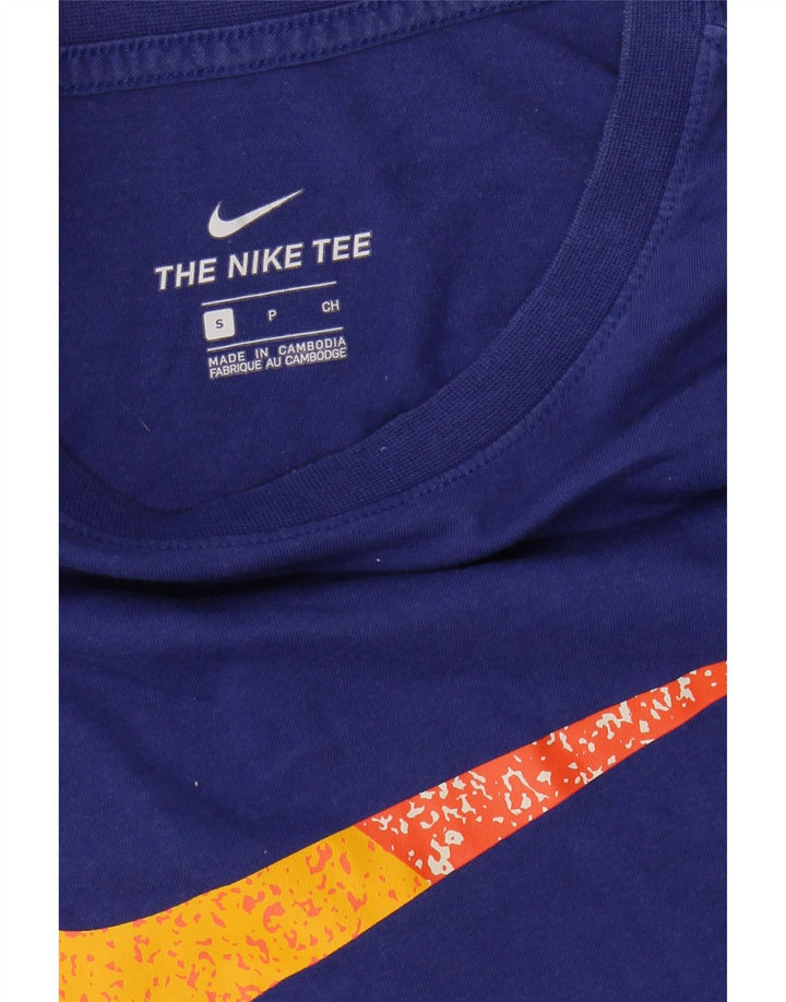 NIKE Mens Graphic T-Shirt Top Small Navy Blue