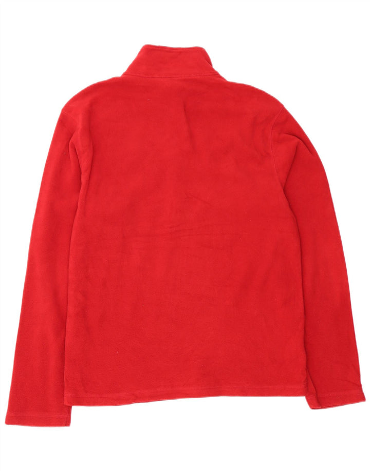 Męski sweter polarowy Eddie Bauer z zamkiem błyskawicznym, mały, czerwony poliester