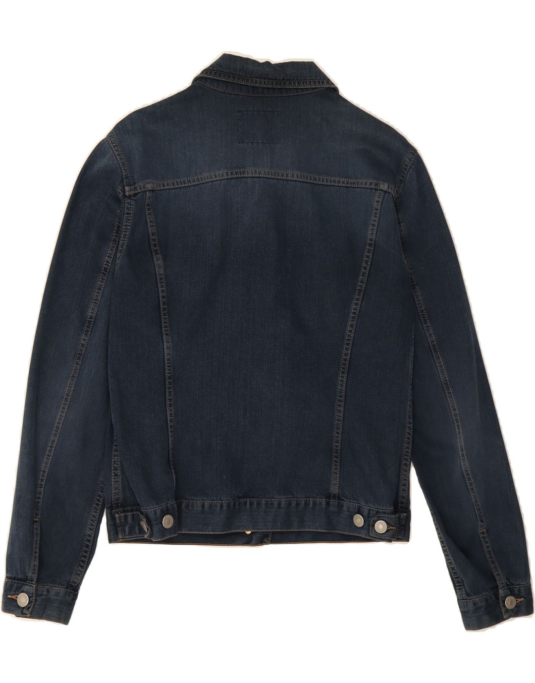 SISLEY Womens Denim Jacket UK 14 Medium Navy Blue Vintage Sisley and Second-Hand Sisley from Messina Hembry 