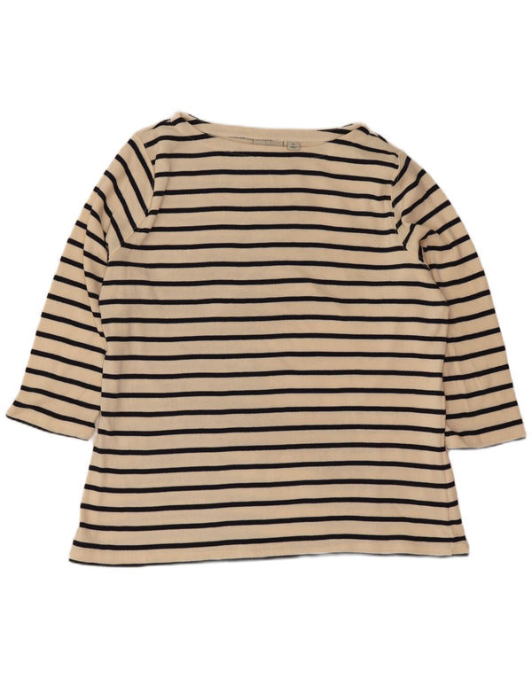 Damski top L.L.Bean z rękawem 3/4, UK 18 XL, bawełniany marynarski w kolorze złamanej bieli