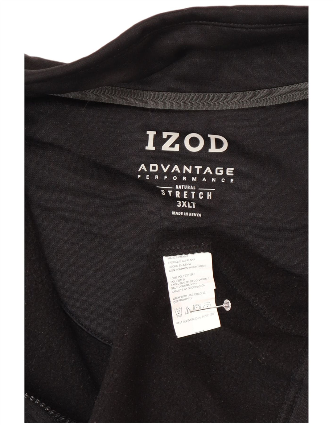 Izod Męska bluza dresowa bez rękawów, 3XL, czarna, poliester