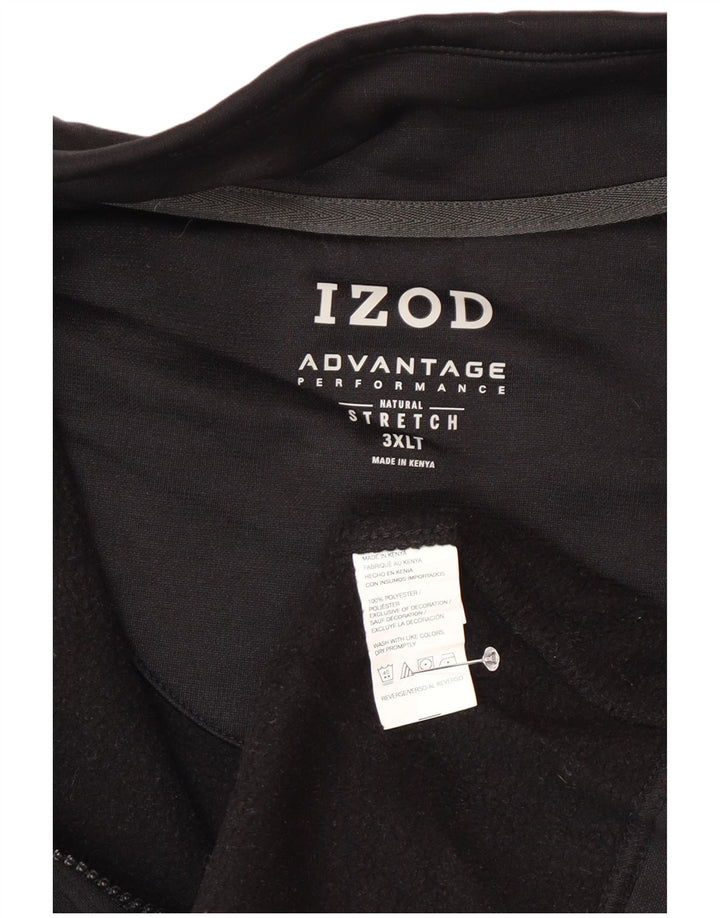Izod Męska bluza dresowa bez rękawów, 3XL, czarna, poliester