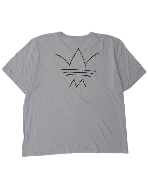 Adidas Męska koszulka graficzna Top 2XL Niebieska bawełna