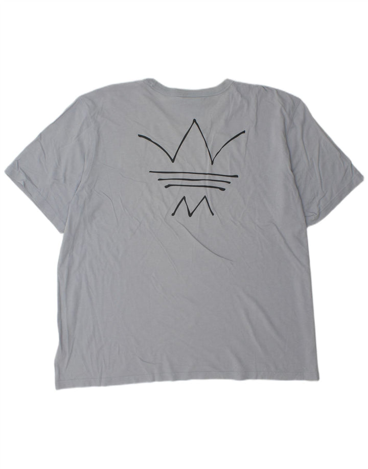 Adidas Męska koszulka graficzna Top 2XL Niebieska bawełna