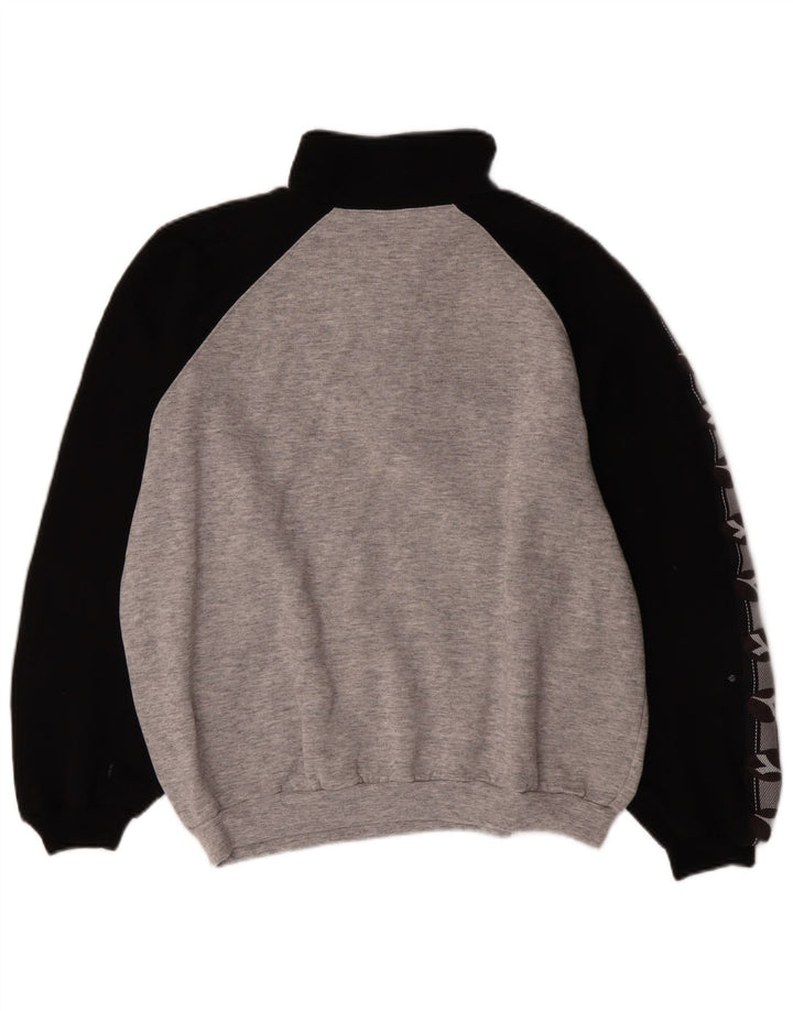 Męska bluza z zamkiem błyskawicznym Diadora, duża, szara, bawełniana w bloki kolorów