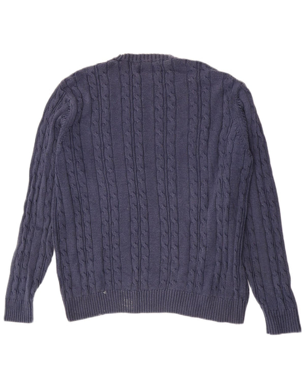 Marks & Spencer Męski sweter o regularnym kroju z okrągłym dekoltem XL, granatowy