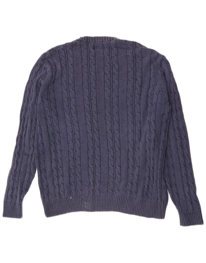 Marks & Spencer Męski sweter o regularnym kroju z okrągłym dekoltem XL, granatowy
