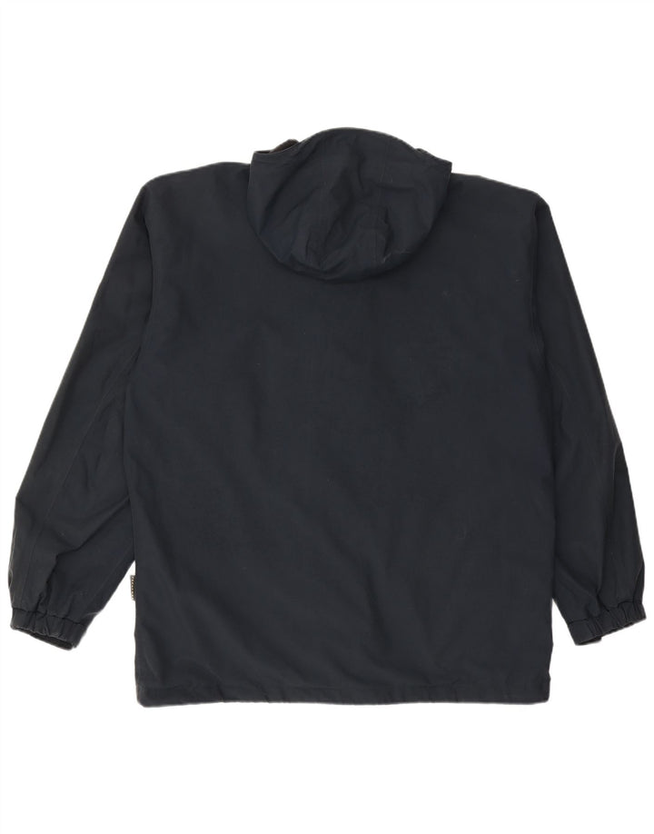 Męska kurtka przeciwdeszczowa z kapturem JACK WOLFSKIN UK 40/42, duża, granatowa, poliamid