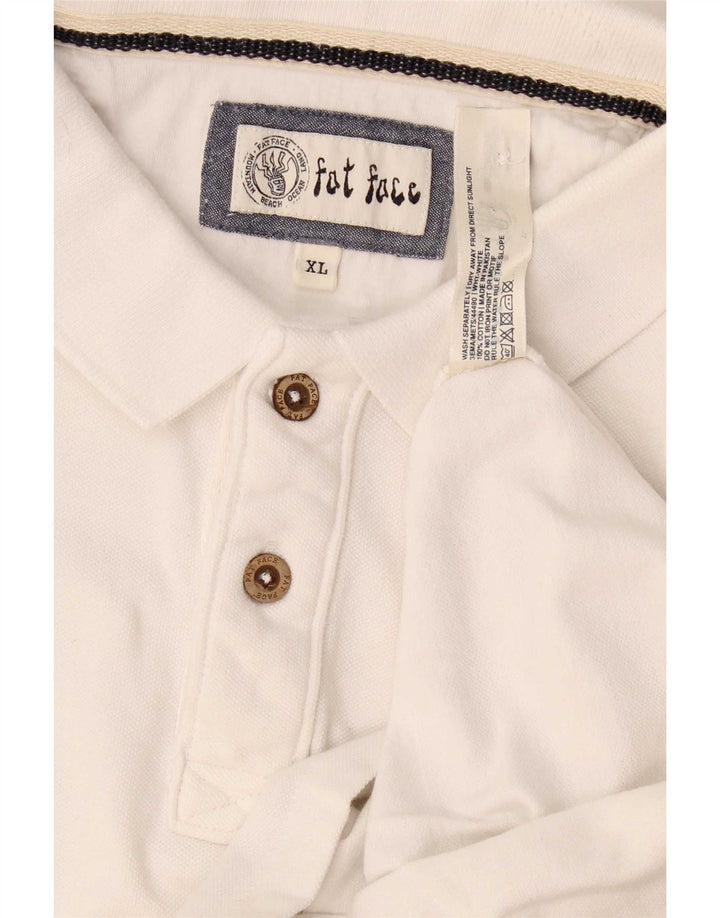 Męska koszulka polo Fat Face XL, biała, bawełniana