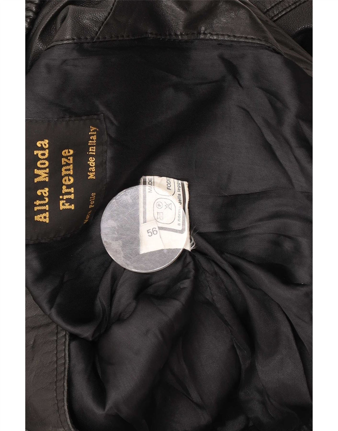 Męska kurtka skórzana Alta Moda Firenze IT 56 3XL czarna