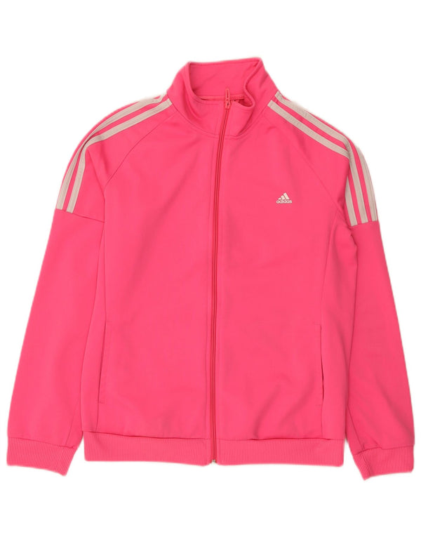 Damska kurtka dresowa Adidas UK 12/14 Średni różowy poliester sportowy