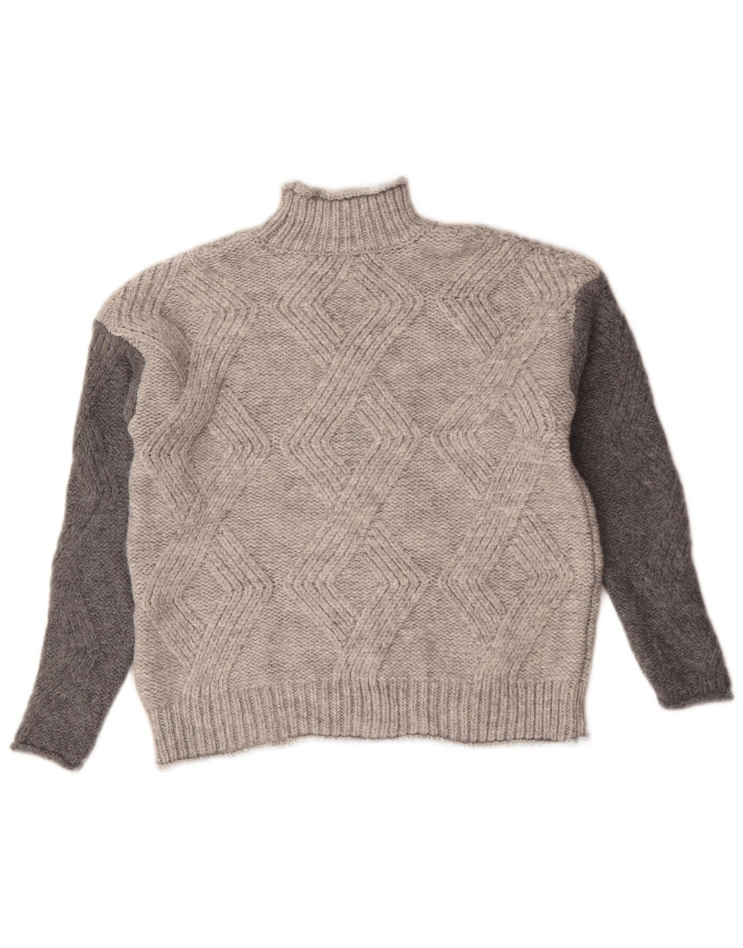 Marks & Spencer Damski sweter z golfem UK 10, mały, szary