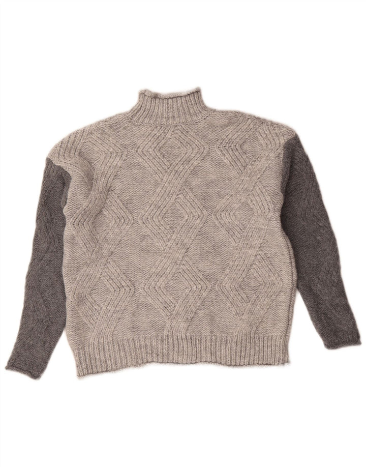 Marks & Spencer Damski sweter z golfem UK 10, mały, szary
