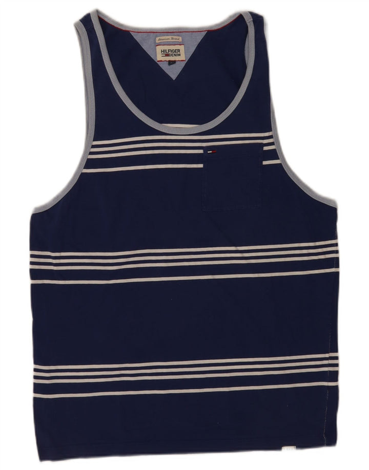 Męska kamizelka Tommy Hilfiger, średnia, granatowa, bawełniana w paski