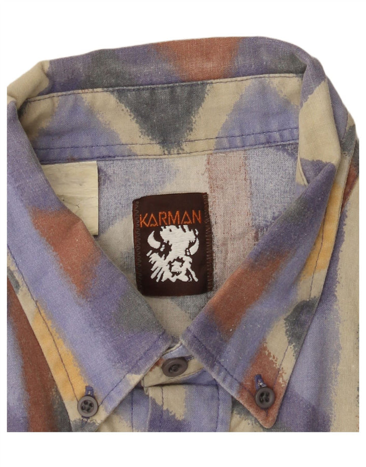 Koszula męska w stylu vintage, duża, wielobarwna jodełka