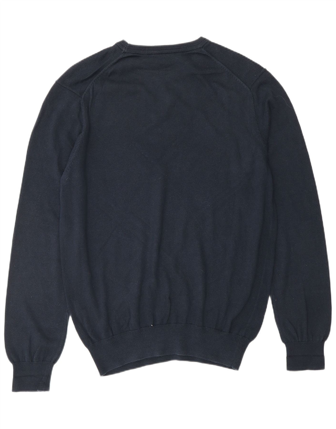 CREW CLOTHING Męski sweter z okrągłym dekoltem, średni granatowy, bawełniany