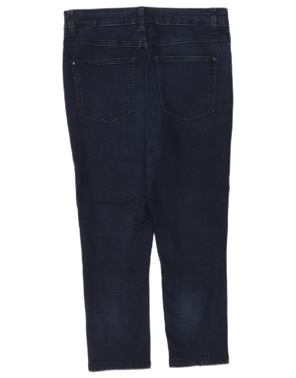Marks & Spencer Damskie Jeansy Capri UK 10 Małe W27 L21 Granatowe Bawełniane
