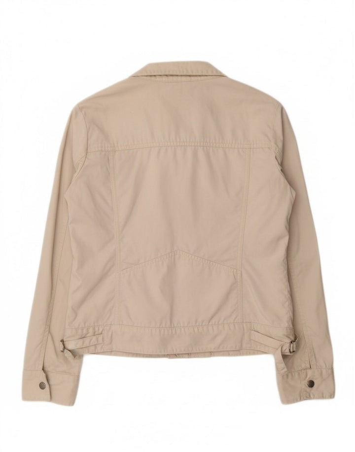 WOOLRICH Womens Bomber Jacket UK 14 Large Beige Cotton Vintage Woolrich and Second-Hand Woolrich from Messina Hembry 