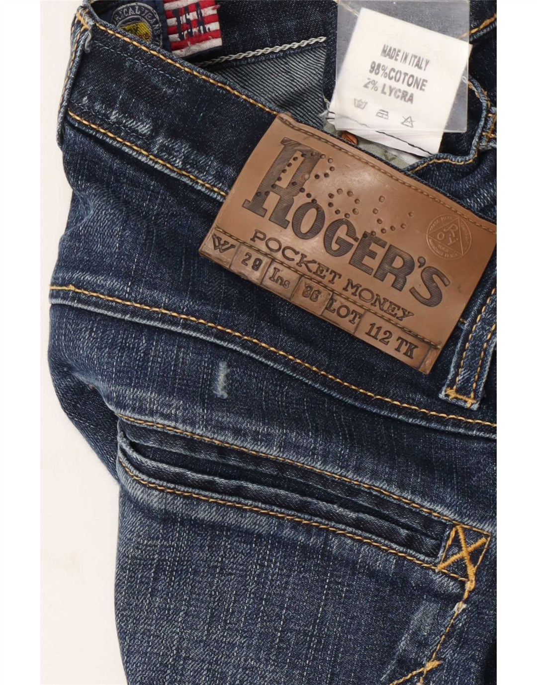 Damskie jeansy slim Roy Rogers W29 L30 Niebieskie bawełniane
