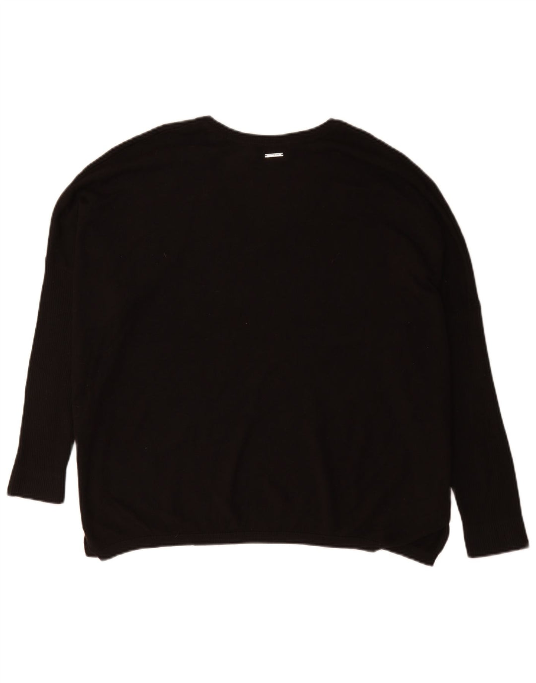 Damski sweter oversize Dkny z graficznym dekoltem w kształcie litery V, UK 16, duży czarny
