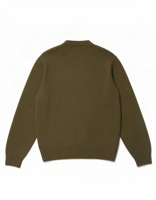 Damski sweter z wycięciem pod szyją Woolrich UK 16, duży, zielony, wełniany
