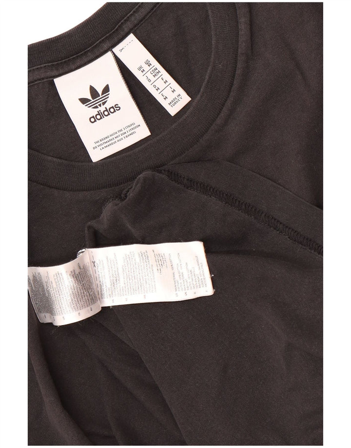 T-shirt męski ADIDAS Top, średni czarny, bawełniany