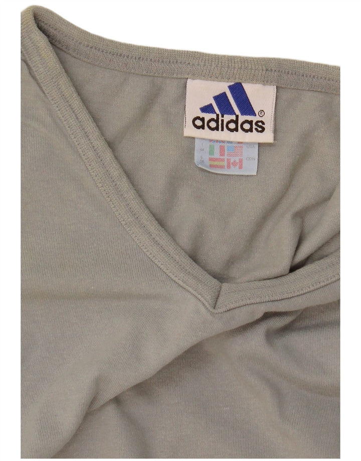 Damska koszulka Adidas Top UK 12 Średnia szara bawełna