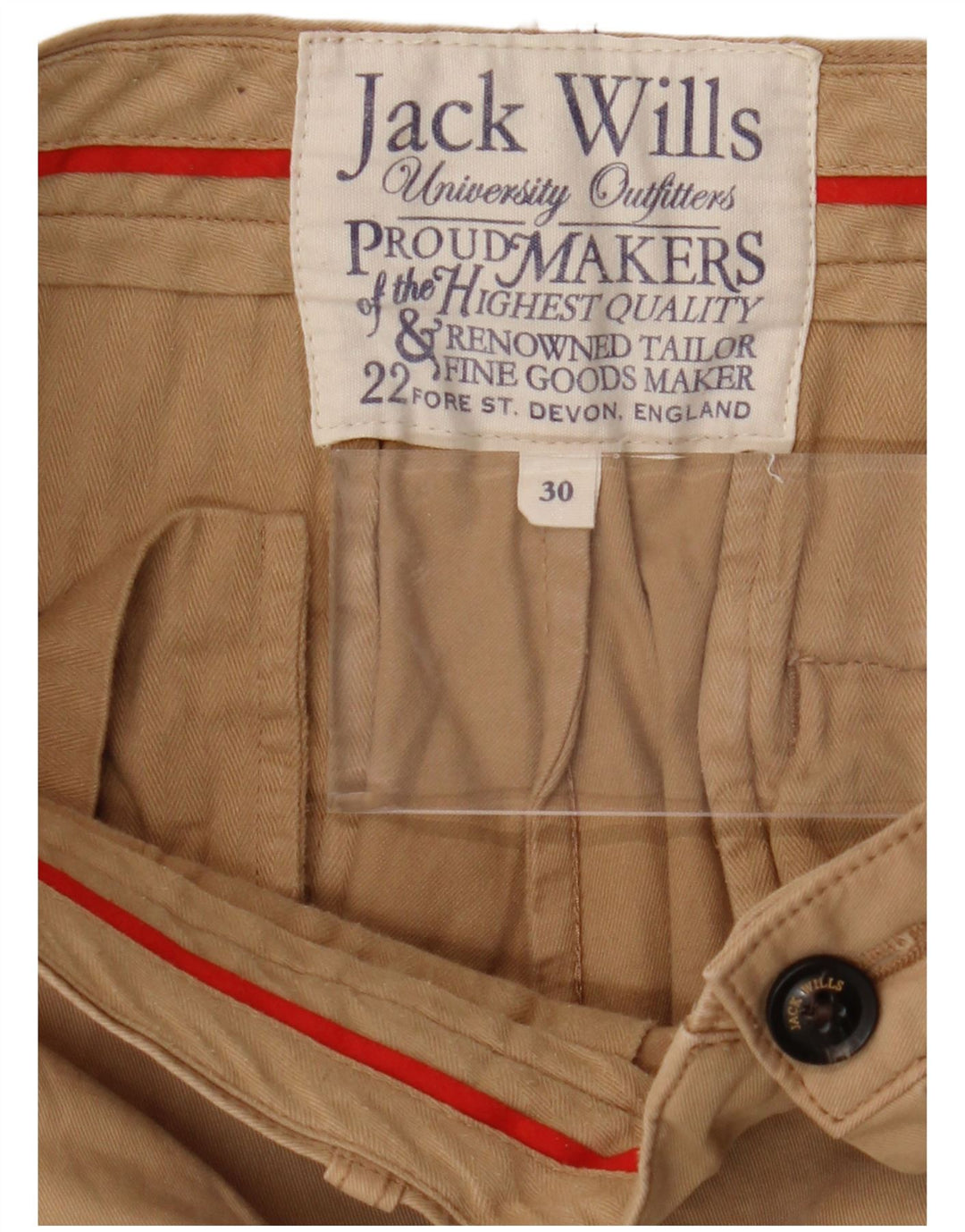 Męskie spodenki chino JACK WILLS W30 średni beż