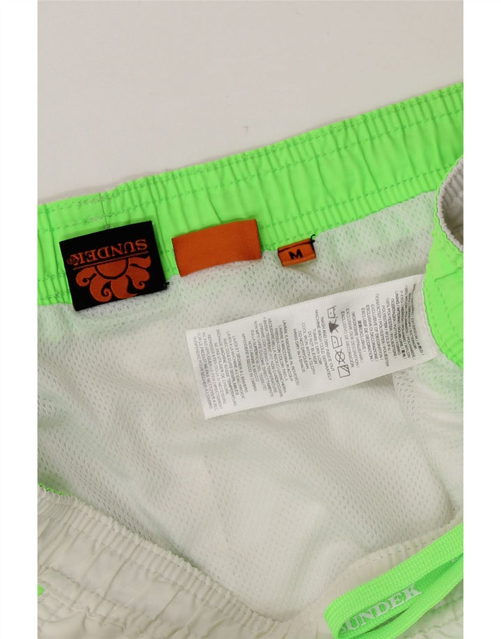 Męskie spodenki kąpielowe Sundek, średni biały nylon