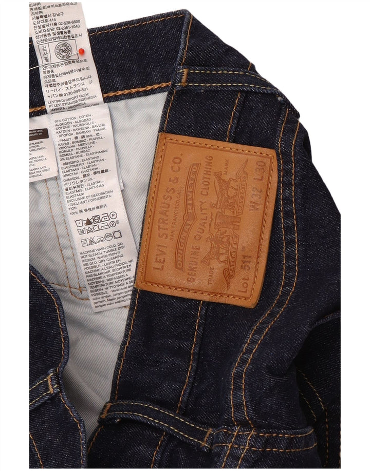 Męskie jeansy Levi's 511 Slim W32 L30 Granatowa bawełna