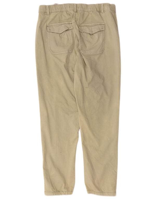 Marks & Spencer Damskie spodnie codzienne z wysokim stanem UK 14, duże W32 L27 Khaki