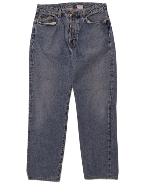 Damskie jeansy Calvin Klein z wysokim stanem W33 L29 Niebieskie bawełniane