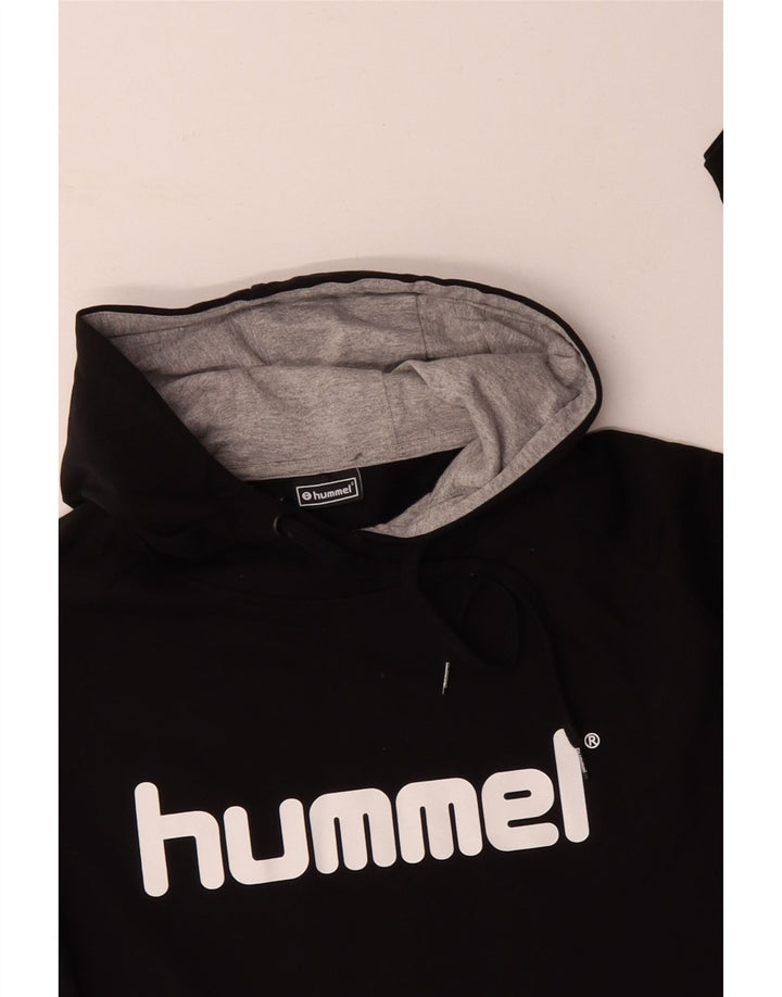 Męski sweter z kapturem i grafiką HUMMEL XL, czarny, bawełniany