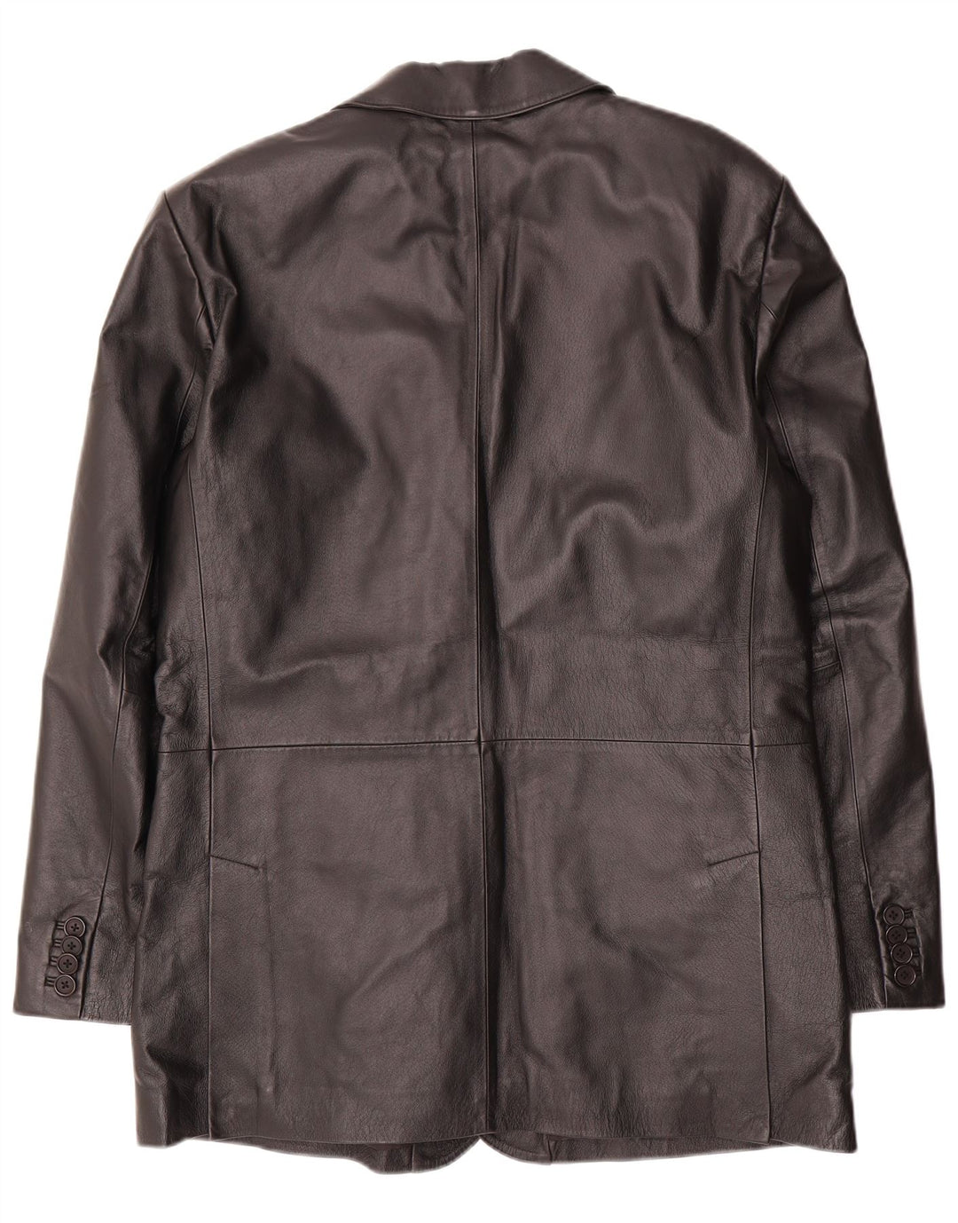 Męska marynarka skórzana zapinana na 2 guziki w stylu vintage, UK 40, duża czarna