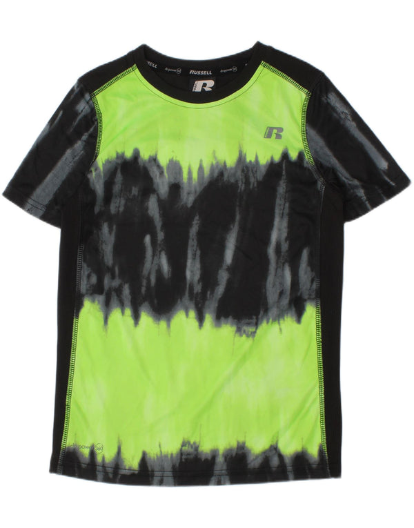 T-shirt chłopięcy Russell Athletic Top 7-8 lat, średni czarny, poliestrowy Tie Dye