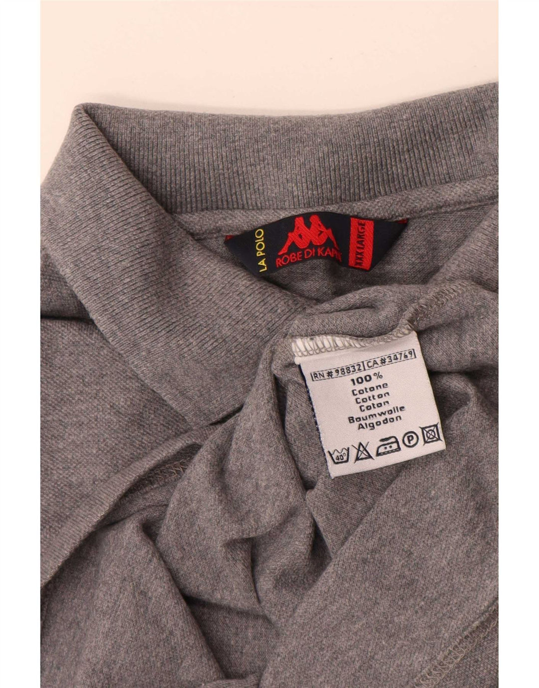 Męska koszulka polo Kappa 3XL, szara bawełna