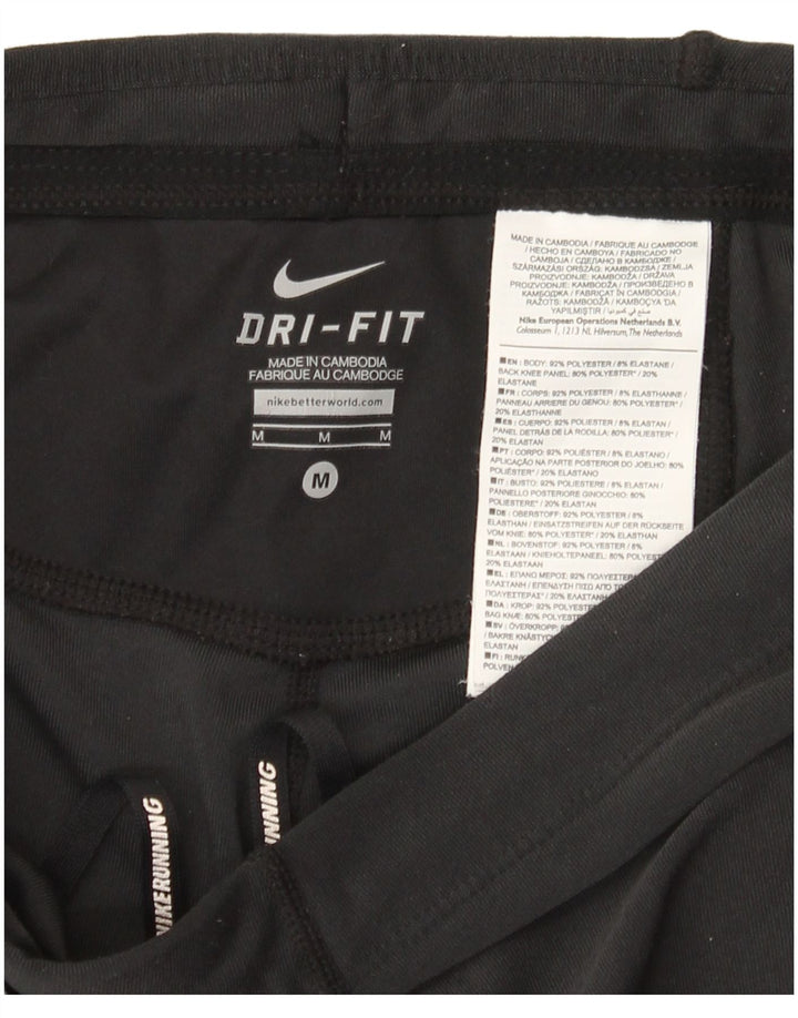 Damskie legginsy Nike Dri Fit UK 12, średni czarny poliester