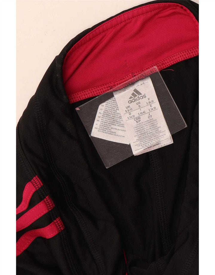 Damskie spodnie dresowe Adidas Climalite UK 8/10, małe, czarne, poliestrowe