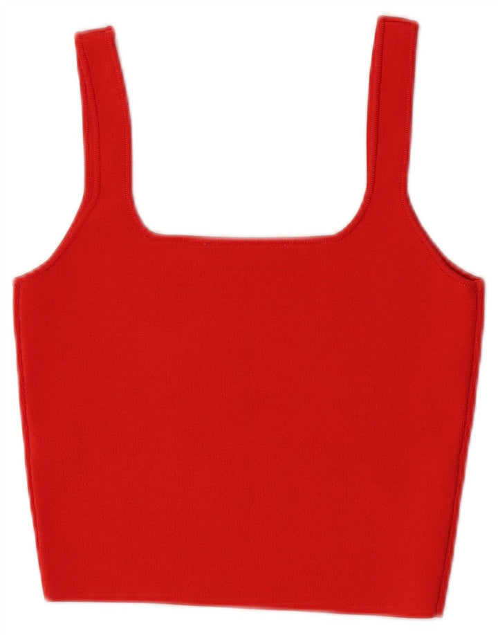 Damski top na ramiączkach Zara, UK 8, mały, czerwony, poliester