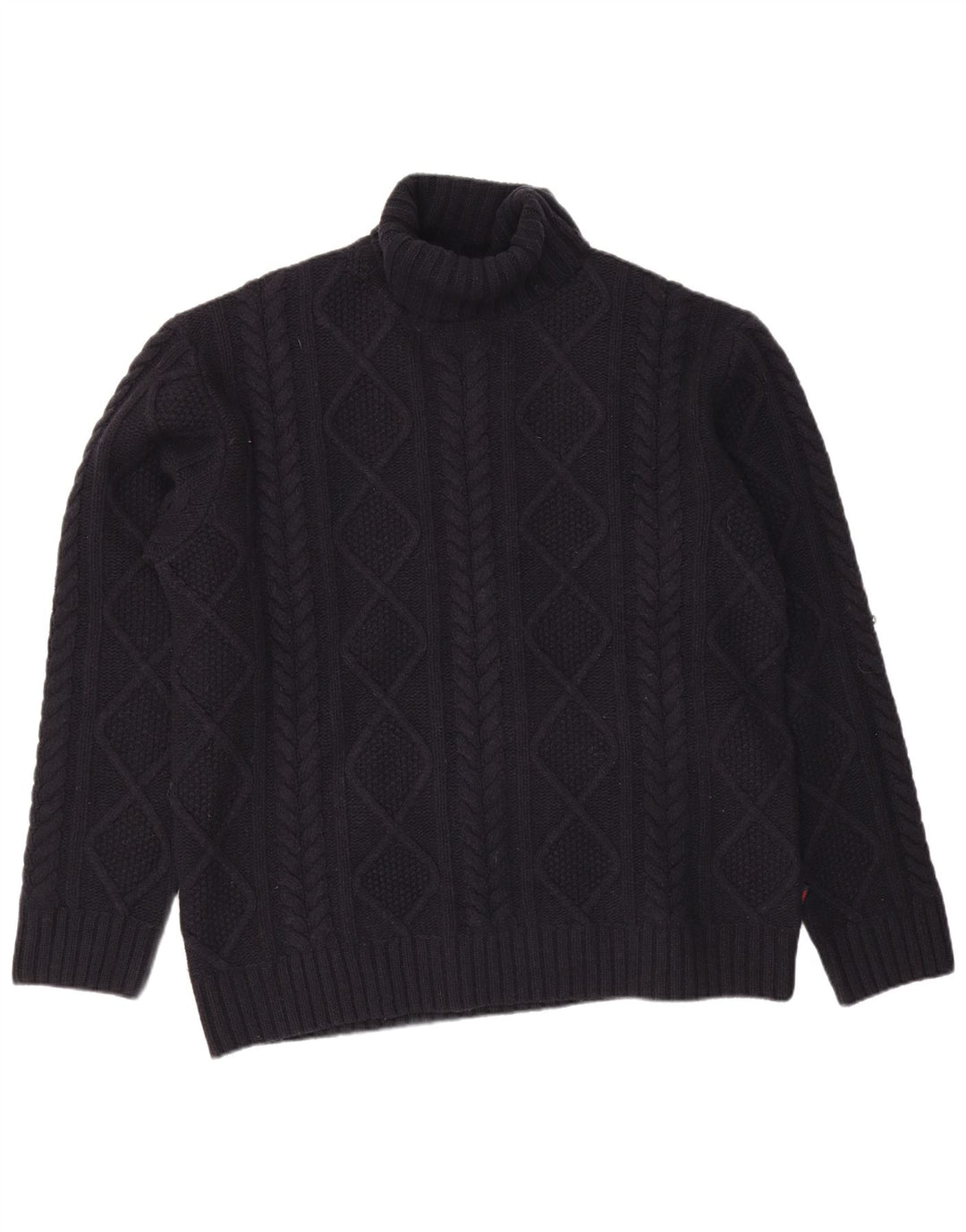Męski sweter Kappa z wywijanym dekoltem 2XL Granatowa wełna