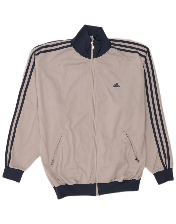 Adidas Męska bluza dresowa UK 38/40 Średni szary poliester