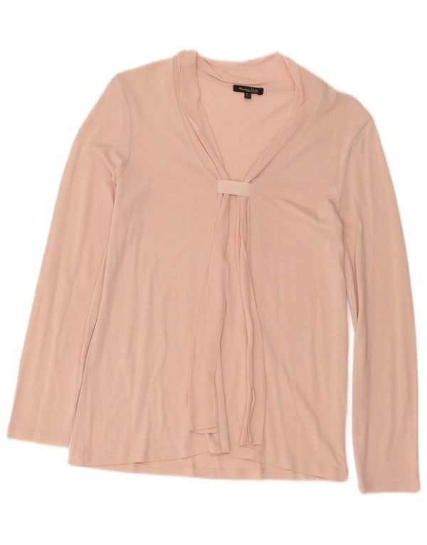 Damska bluzka z długim rękawem Massimo Dutti UK 10 Small Pink