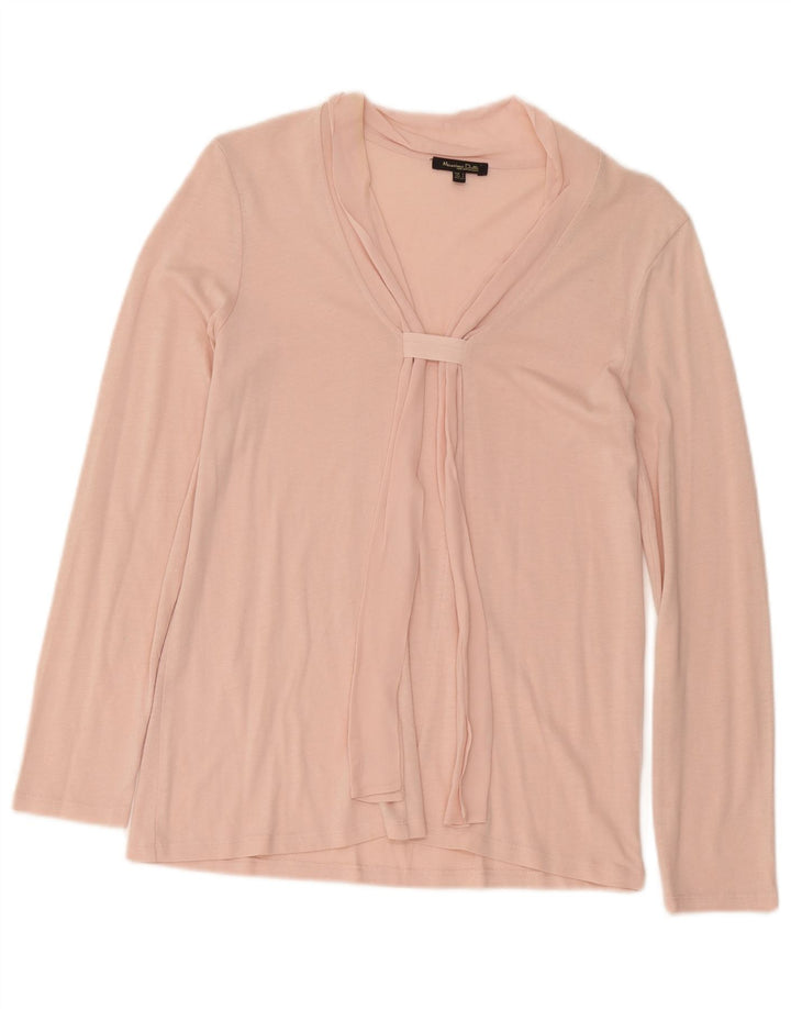 Damska bluzka z długim rękawem Massimo Dutti UK 10 Small Pink