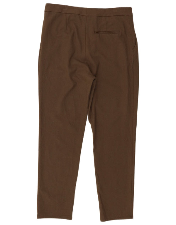 Damskie spodnie chino z wysokim stanem Zara, średnie W28 L28, brązowe