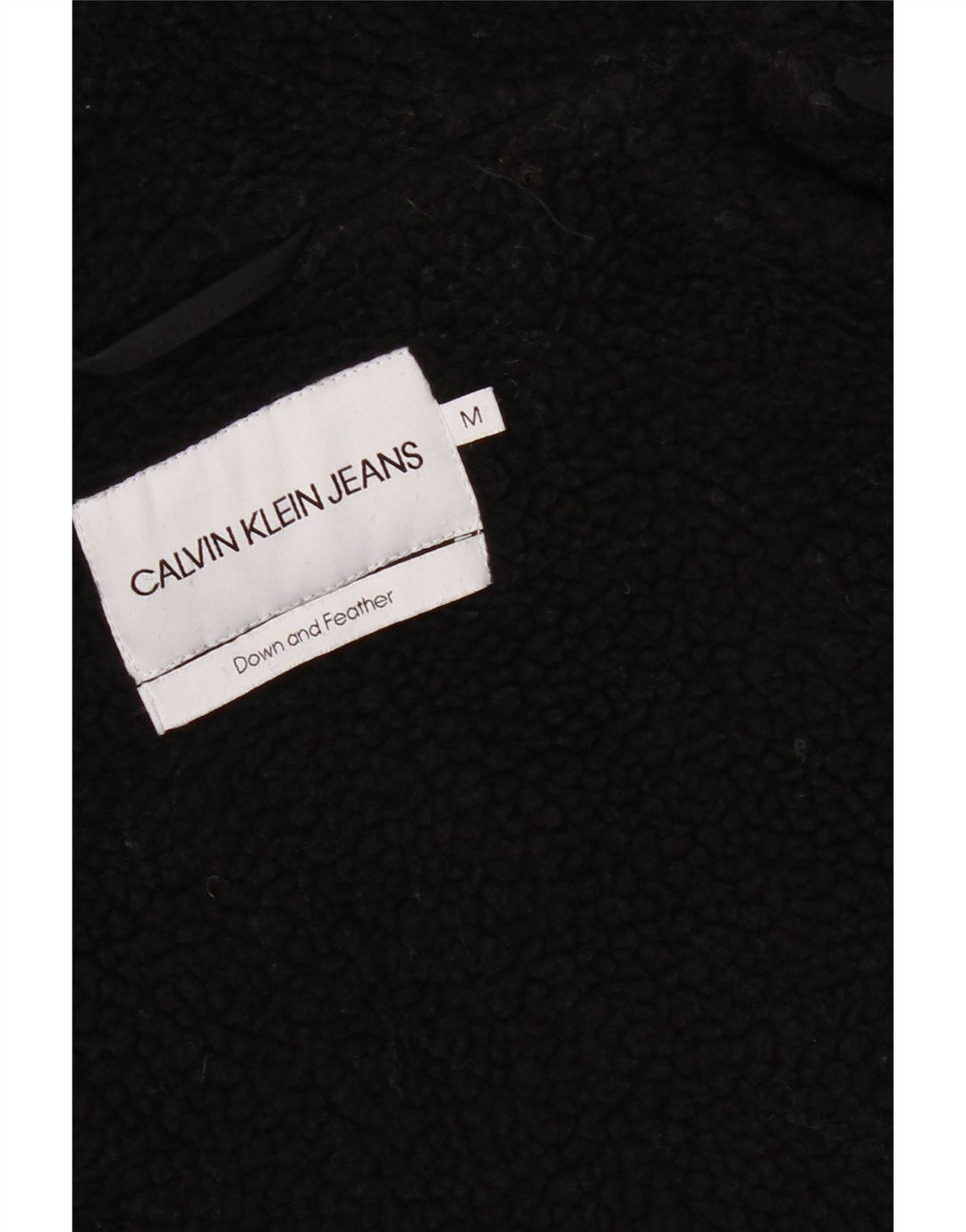 Męska ocieplana kurtka z kapturem Calvin Klein UK 38, średni czarny poliester