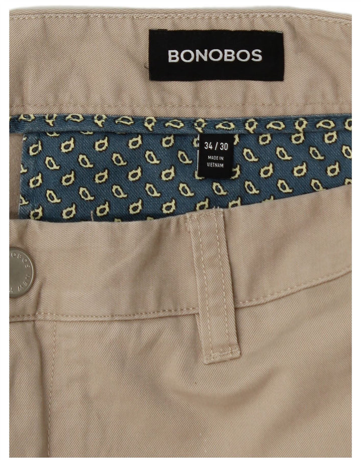 Spodnie męskie BONOBOS Slim Chino W34 30 Beżowa bawełna