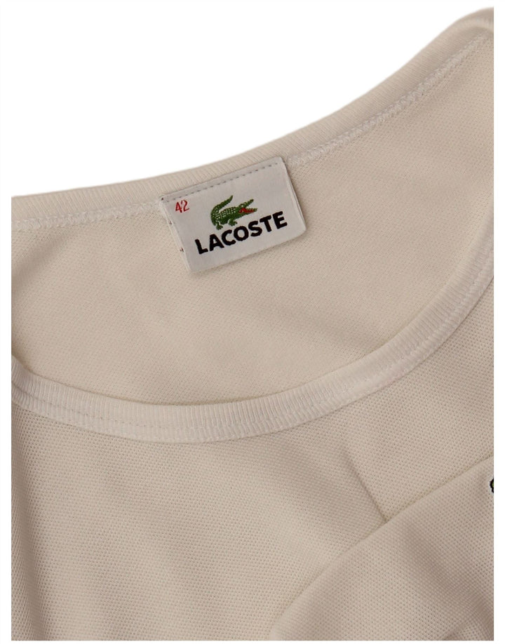 T-shirt damski LACOSTE, rozmiar 42, duży, biały